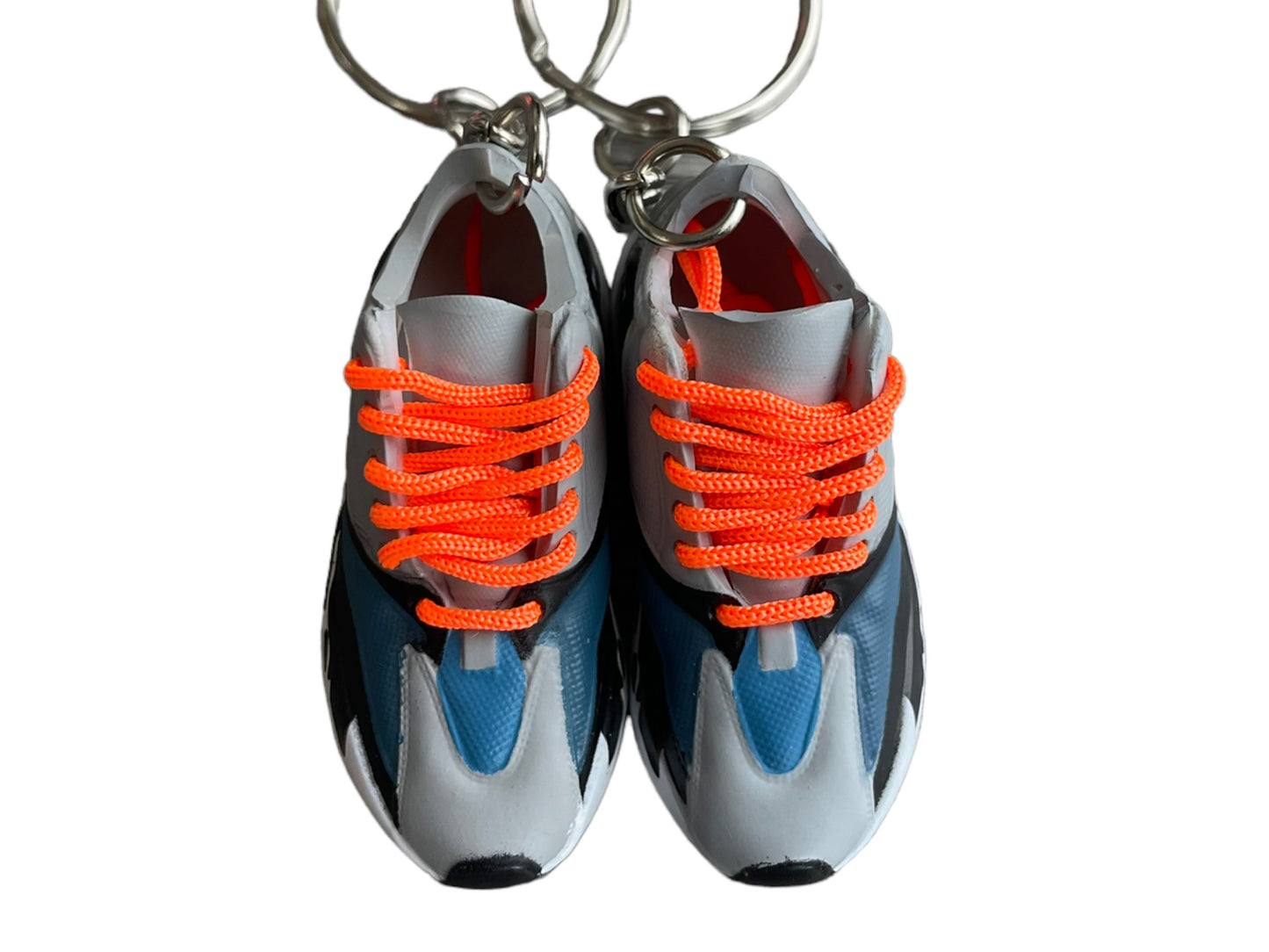 Mini Sneaker Keychains YZY 700 - Wave Runner - Orange Laces