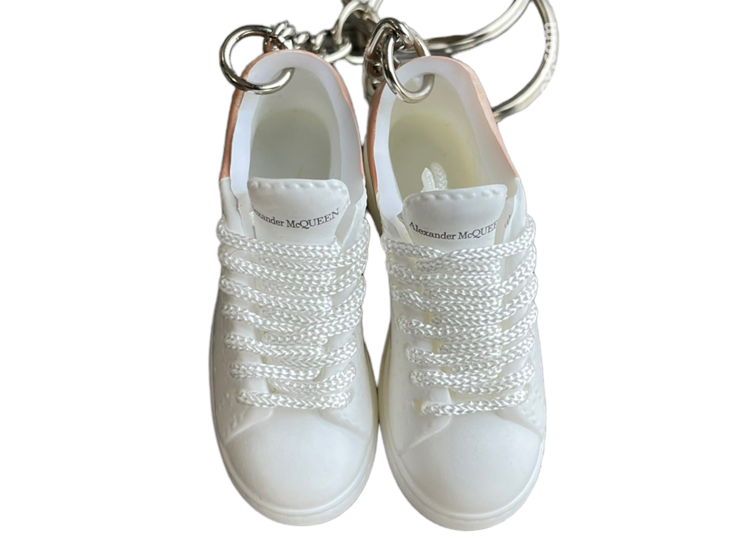 Mini sneaker keychain 3D - Alexander Mc Queen White Pink