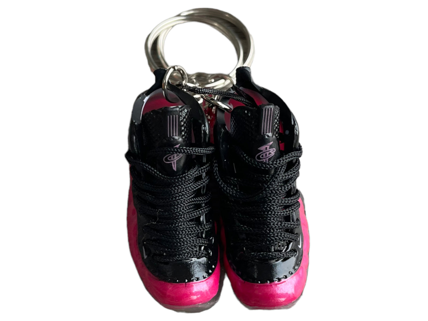 Mini sneaker keychain 3D Foamposite - Fushia Pink