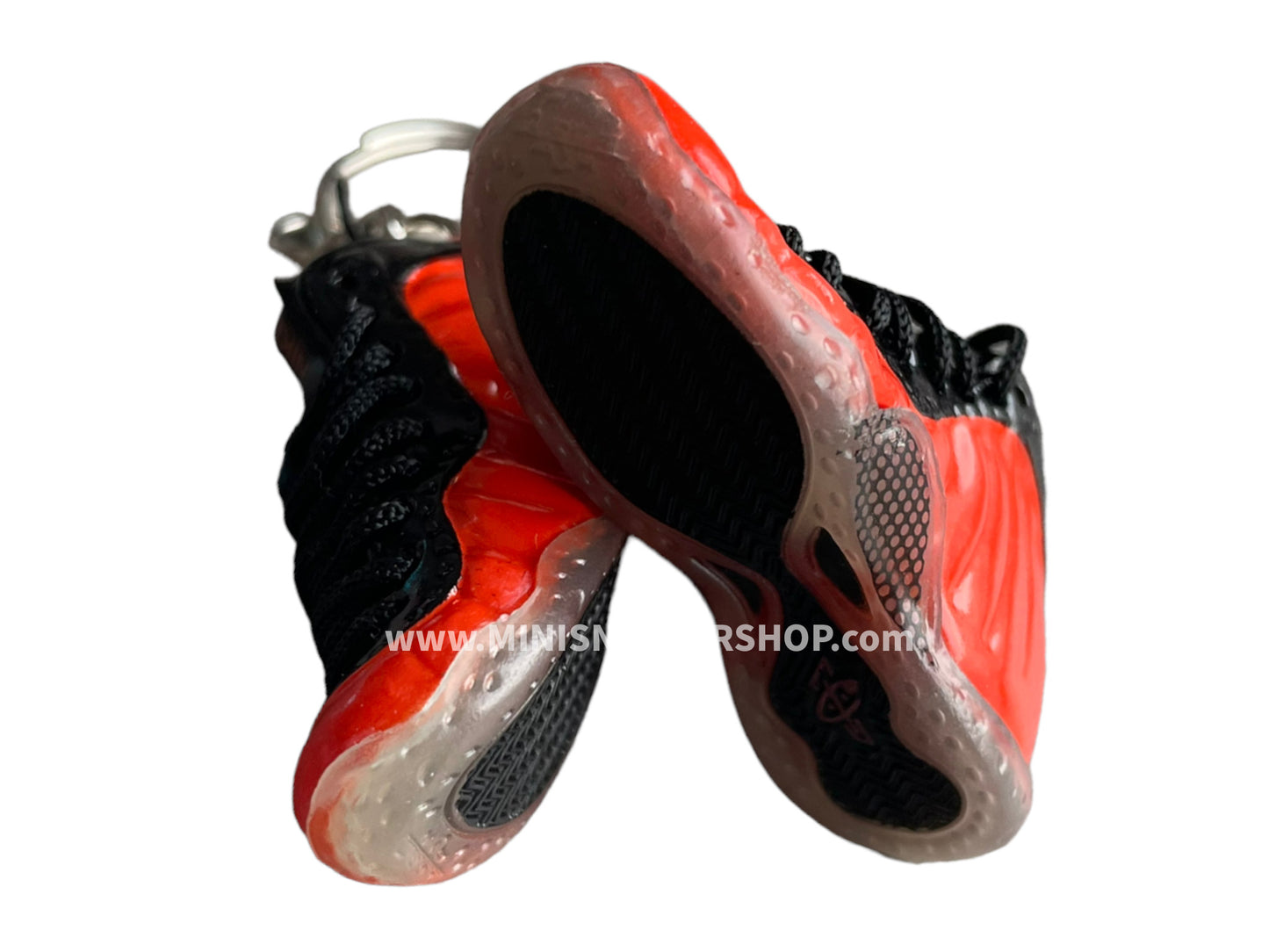 Mini sneaker keychain 3D Foamposite - Fire red