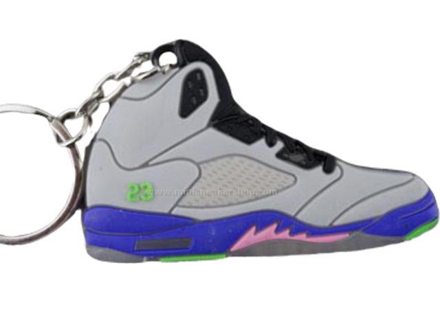 Flat Silicon Sneaker Keychain AJ 5 - Bel Air