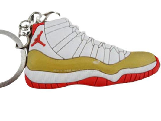 Flat Silicon Sneaker Keychain Jordan 11 - Two Rings
