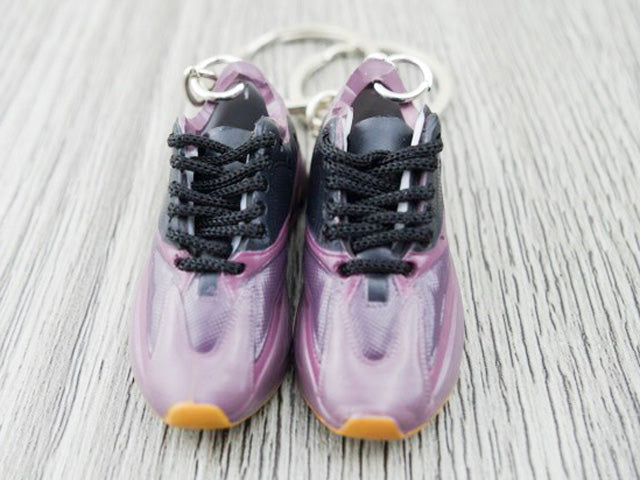 Mini Sneaker Keychains YZY 700 - MAUVE with black laces