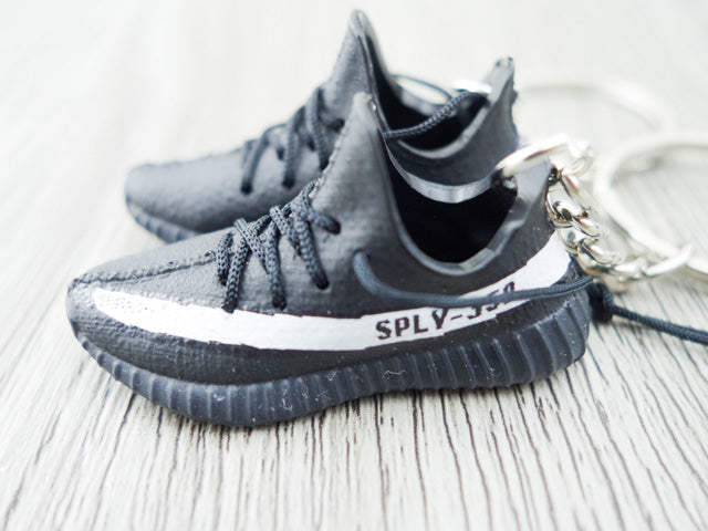 Mini Sneaker Keychains YZY  Black and White