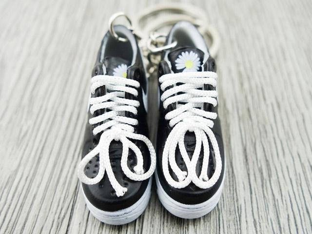 mini 3D sneaker keychains Air Force 1 x G-Dragon Black  and white