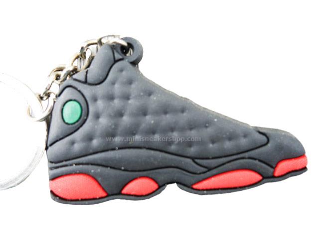 Flat Silicon Sneaker Keychain AJ 13 - Dirty Red