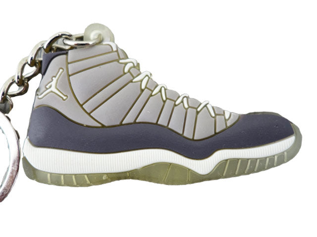 Flat Silicon Sneaker Keychain Jordan 11 - Grey