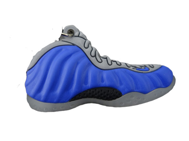 Flat Silicon Sneaker Keychain Foamposite 1 - Blue/Grey