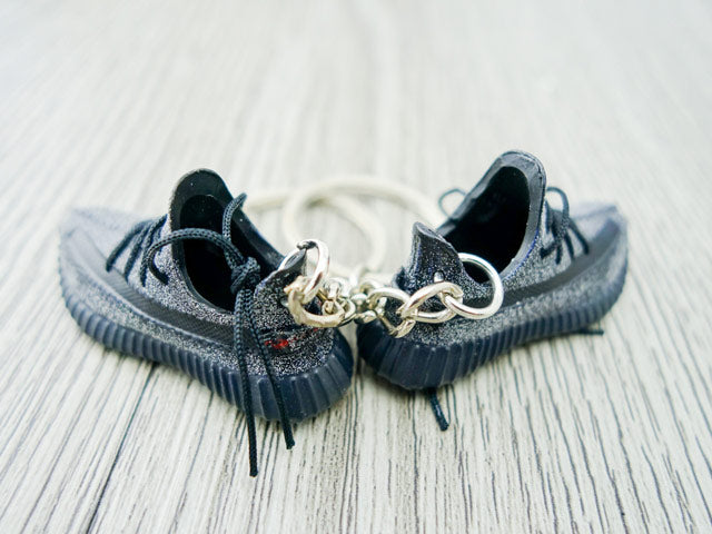 Mini Sneaker Keychains YZY  - Static Black Reflective