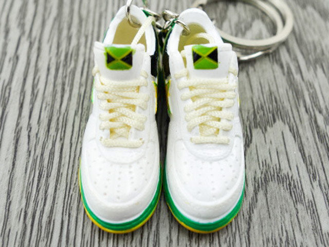 Mini 3D sneaker keychains BAPE - Yellow Green White