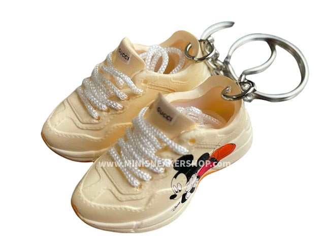 Mini Sneaker Keychains Gucci Mickey Mouse