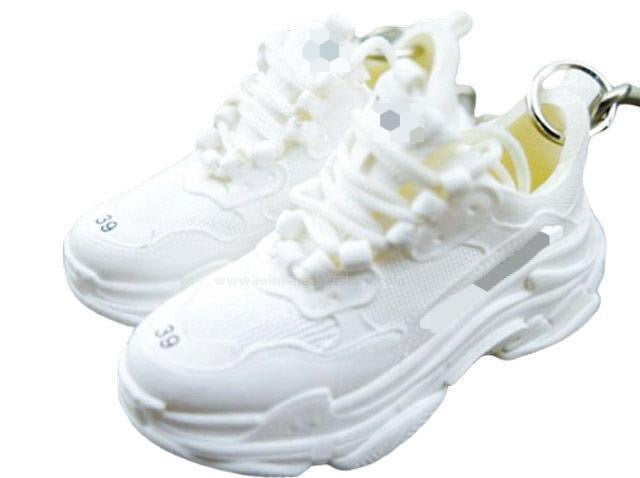Mini Sneaker Keychains BLCGA Triple S - All White