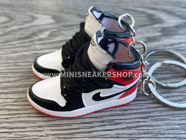 Mini sneaker keychain 3D Air Jordan 1 - Black Toe OG