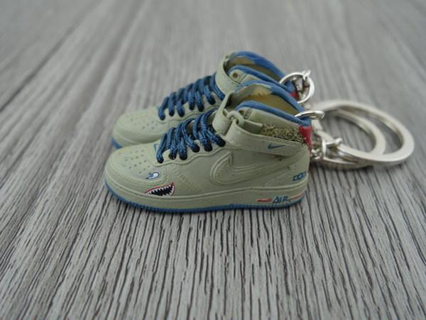 mini sneaker keychains Air Force One Tuskegee