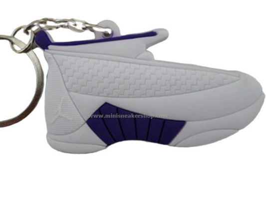 Flat Silicon Sneaker Keychain AJ 15- Deep Purple