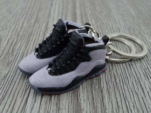 Mini Sneaker Keychains AJ 10 - Space Grey