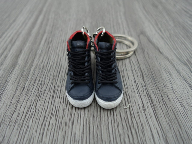 mini 3D sneaker keychains  Blazer - Black/Red