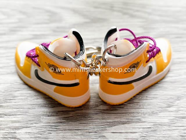 Mini sneaker keychain 3D AJ 1 - LAKERS