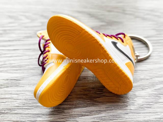 Mini sneaker keychain 3D AJ 1 - LAKERS