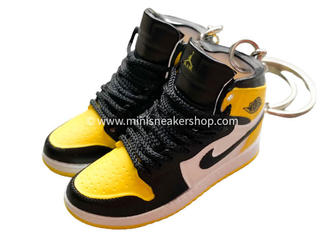 Mini sneaker keychain 3D Air Jordan 1 - Yellow Toe Black