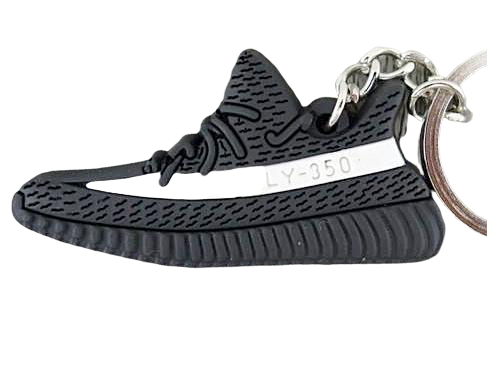Flat Silicon Sneaker Keychain YZY 350 V.2 Black White