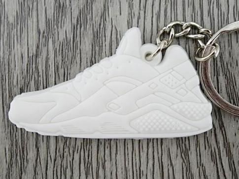 Flat Silicon Sneaker Keychain  Huararc - Triple White