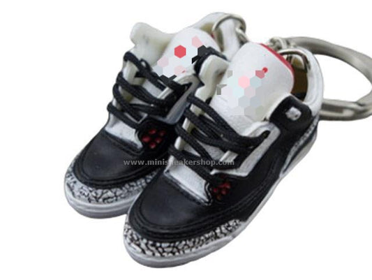 Mini Sneaker Keychains HQ AJ 3  - Black Cement