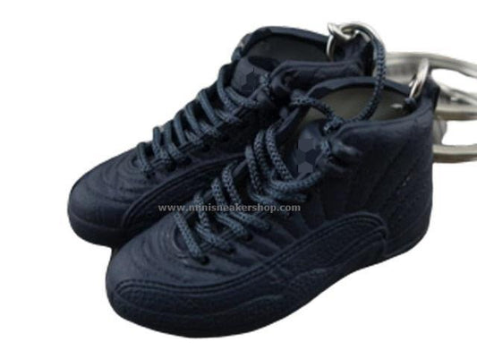 Mini 3D sneaker keychains AJ 12 Dark Grey
