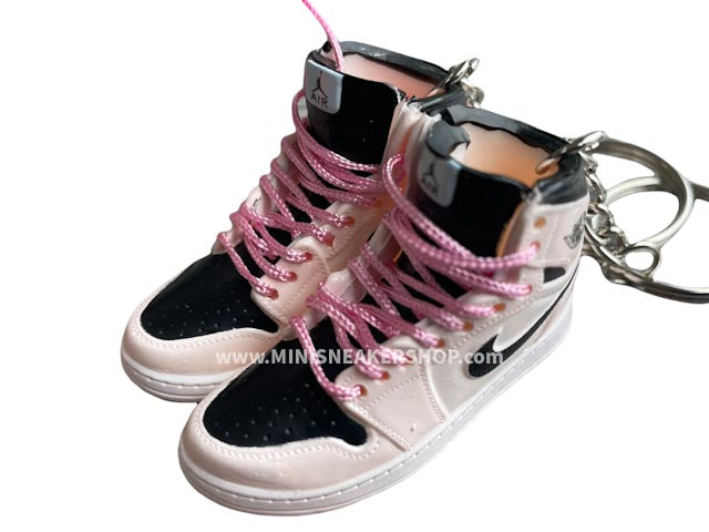 Mini sneaker keychain 3D Air Jordan 1 - Black and Pink