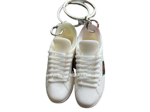 Mini Sneaker Keychains Gucci Classics signature White Red Green