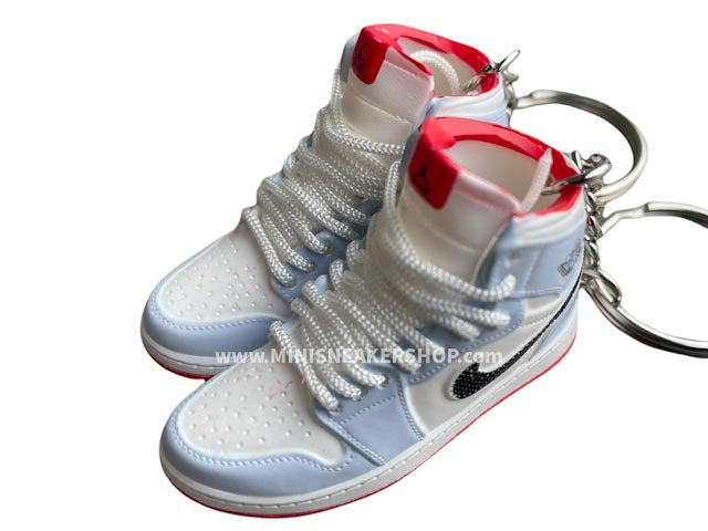 Mini sneaker keychain 3D Air Jordan 1 - Blue Red White