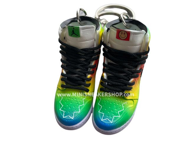 Mini sneaker keychain 3D Air Jordan 1 - JBalvin Bravas