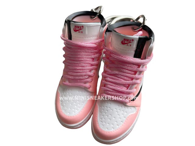 Mini sneaker keychain 3D Air Jordan 1 x Travis Scott - Pink
