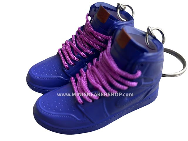 Mini sneaker keychain 3D Air Jordan 1 - Gatorade - Purple