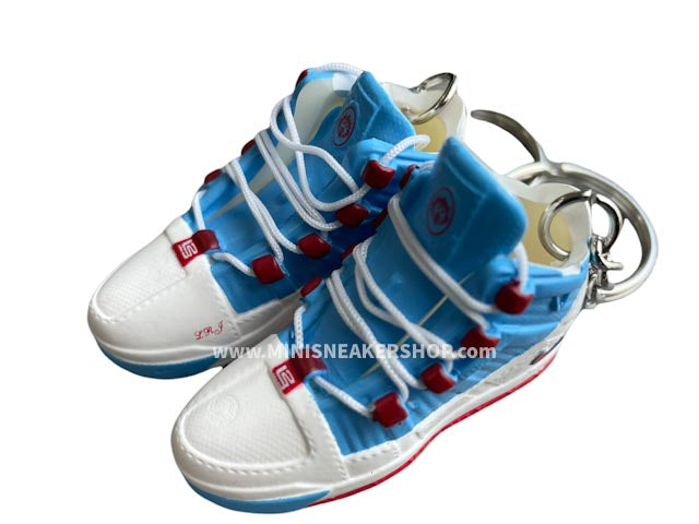 Copy of Mini sneaker keychain 3D Nike Lebron James White Blue Red
