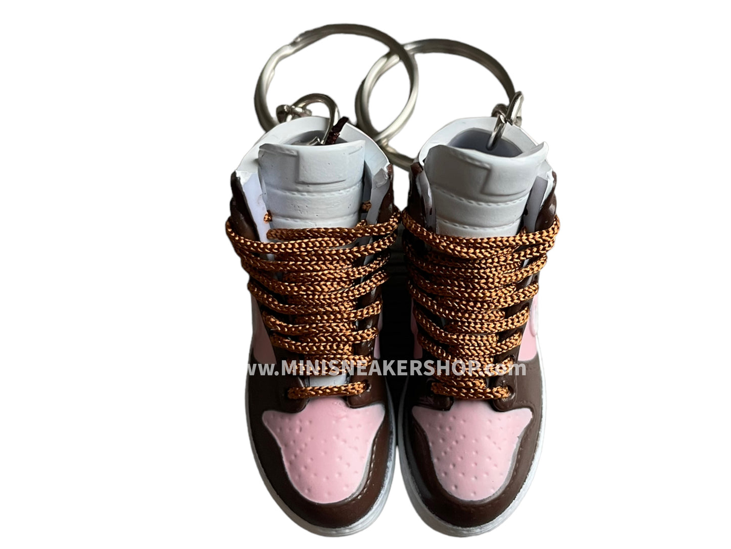 Mini sneaker keychain 3D Dunk - Brown and Pink