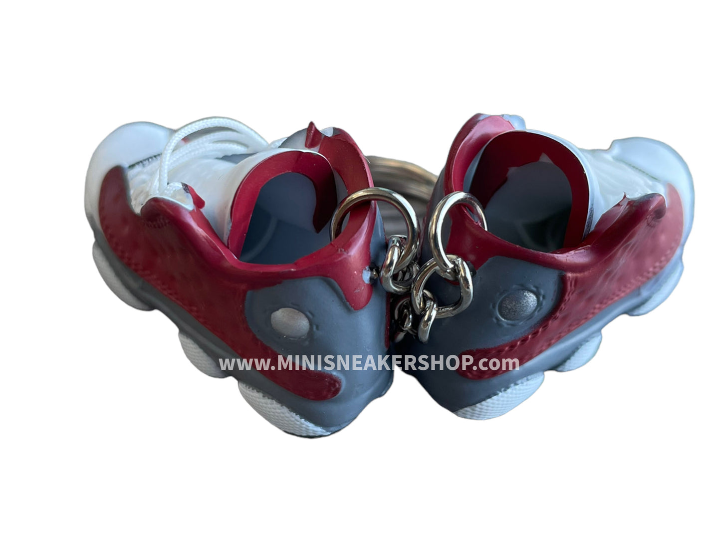 Mini 3D sneaker keychains AJ 13 - Maroon