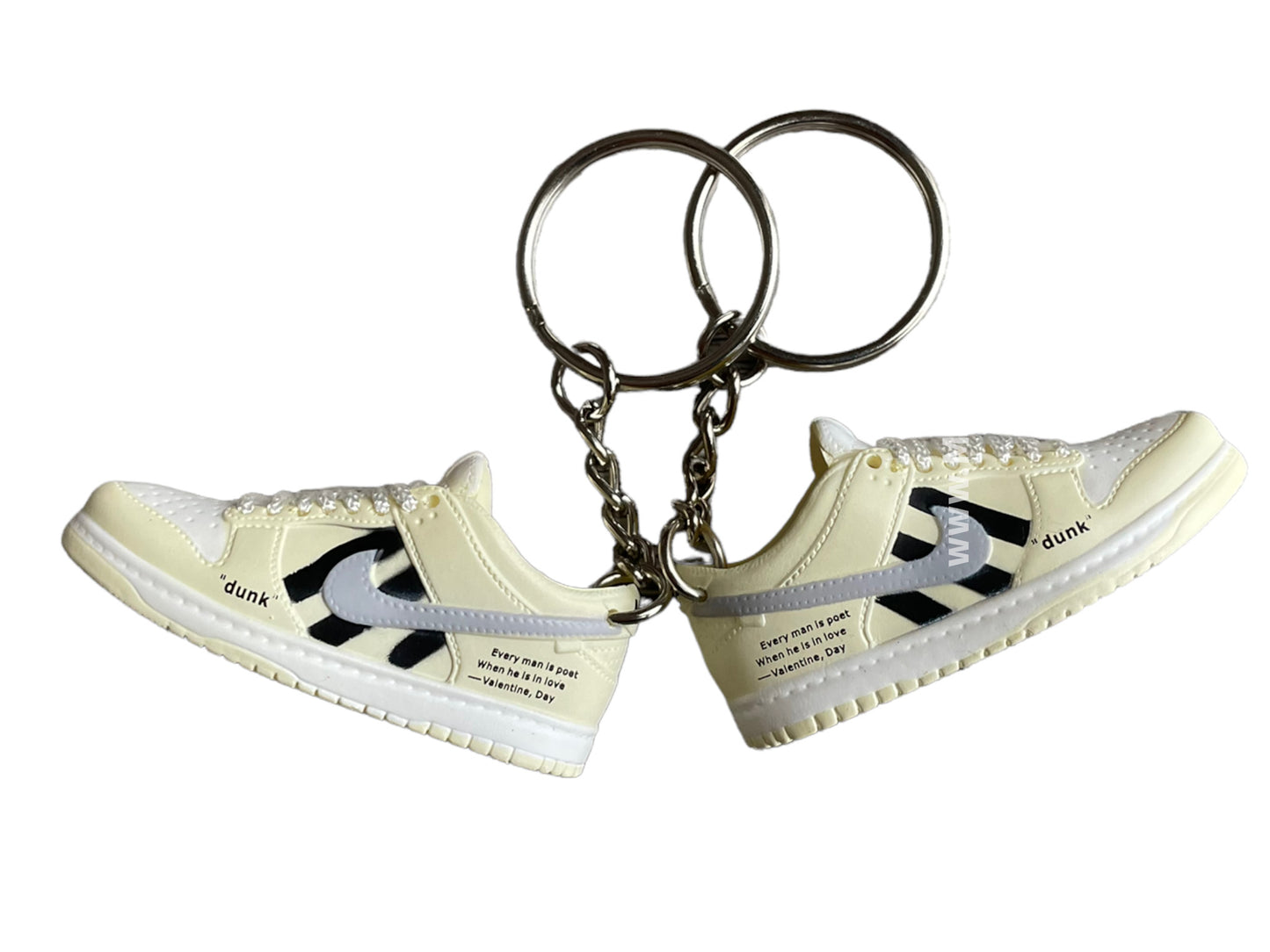 Mini sneaker keychain 3D Dunk - Beige