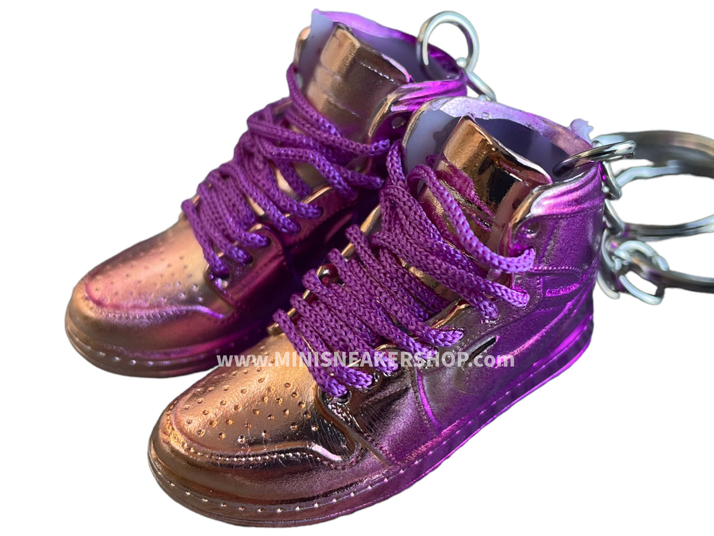 Mini sneaker keychain 3D  Air Jordan 1 - metallic pink