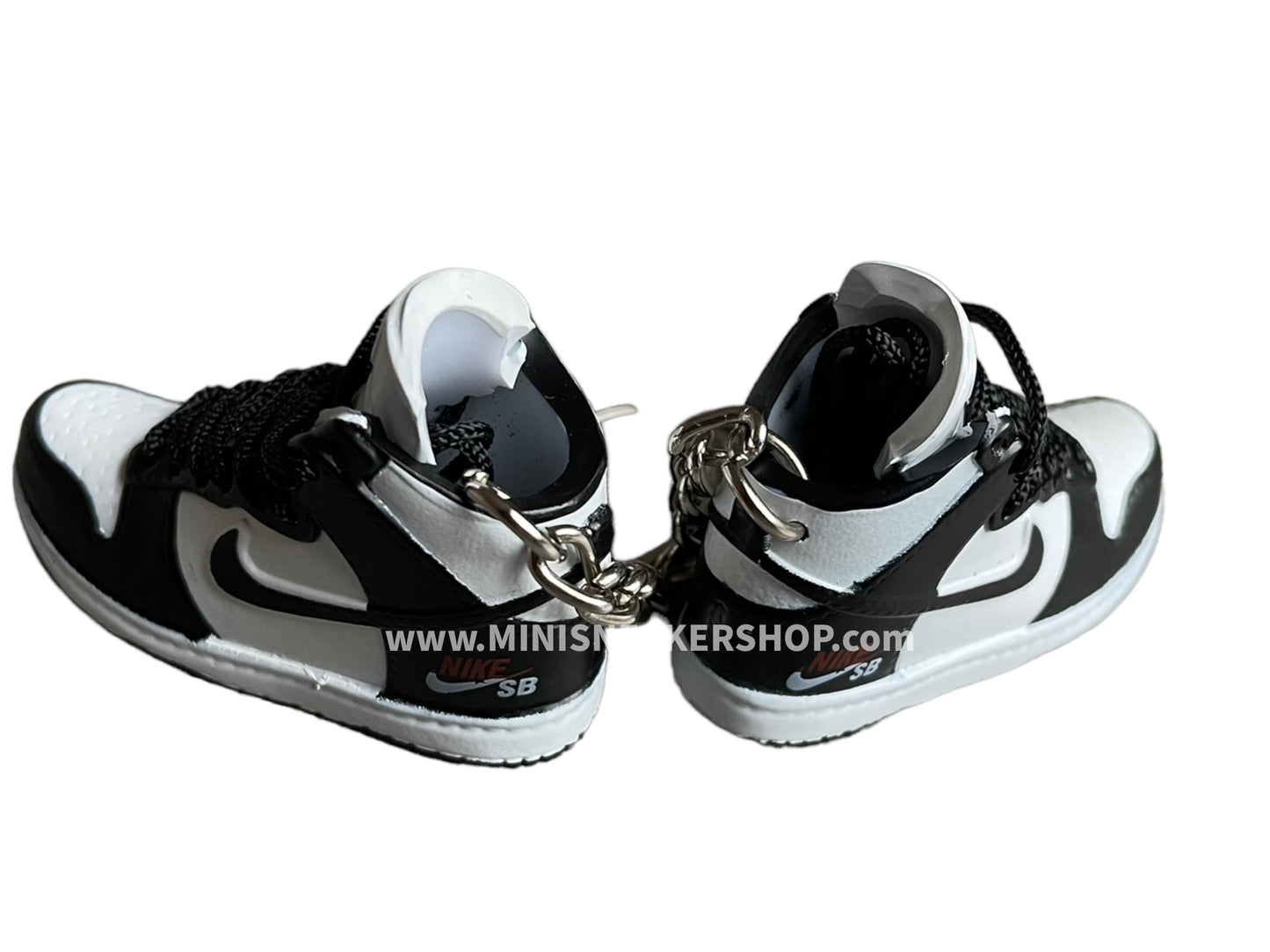 Mini sneaker keychain 3D Dunk - HI SB Black White