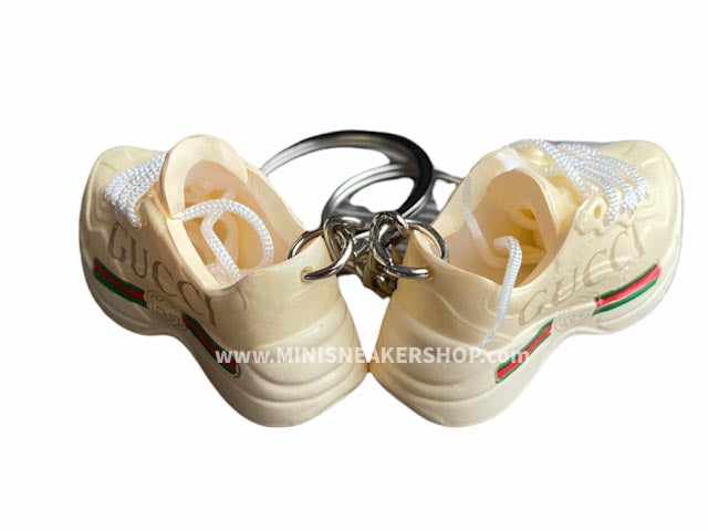 Mini Sneaker Keychains Gucci Beige