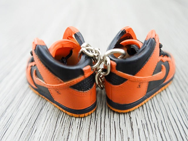 Mini Sneaker keychains Dunk Hi - Orange Black
