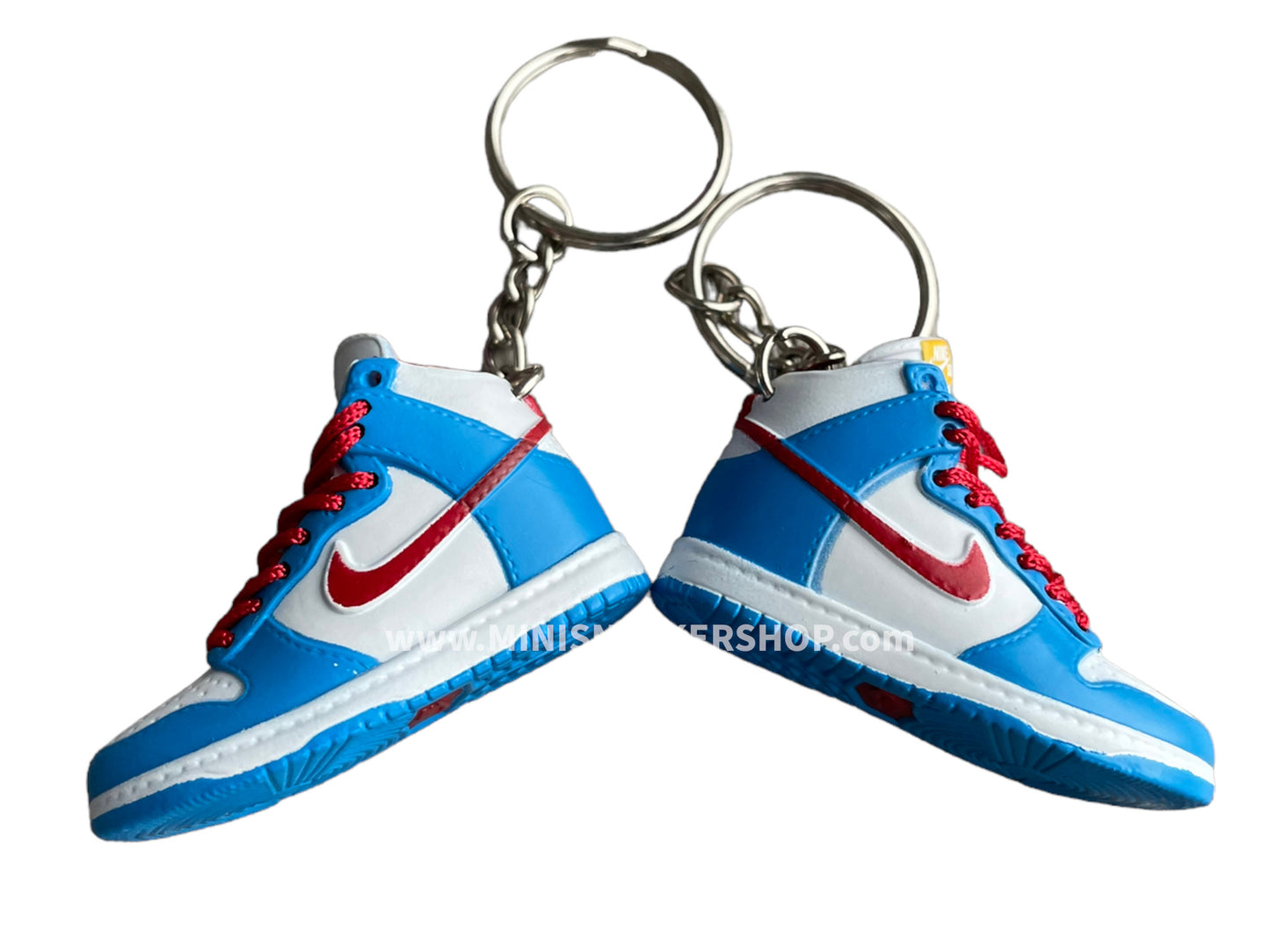 Mini sneaker keychain 3D Dunk - Blue Red White