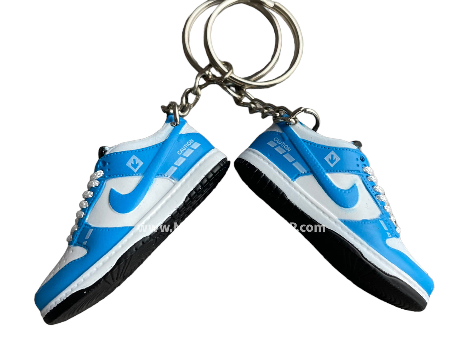 Mini sneaker keychain 3D Dunk - Caution Blue