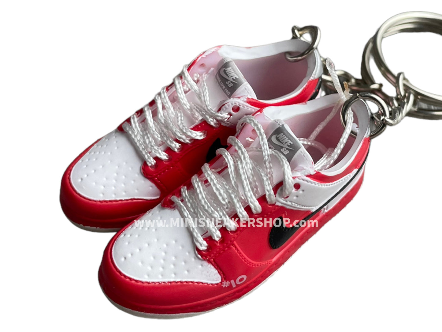 Mini sneaker keychain 3D Dunk - Slam Dunk - Sakuragi White Red