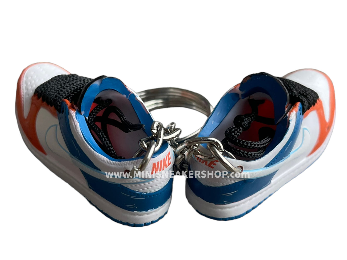 Mini sneaker keychain 3D Dunk - Blue White Red