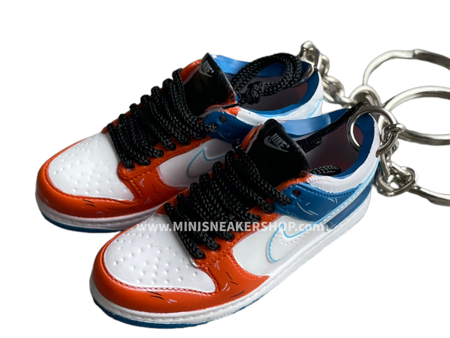 Mini sneaker keychain 3D Dunk - Blue White Red
