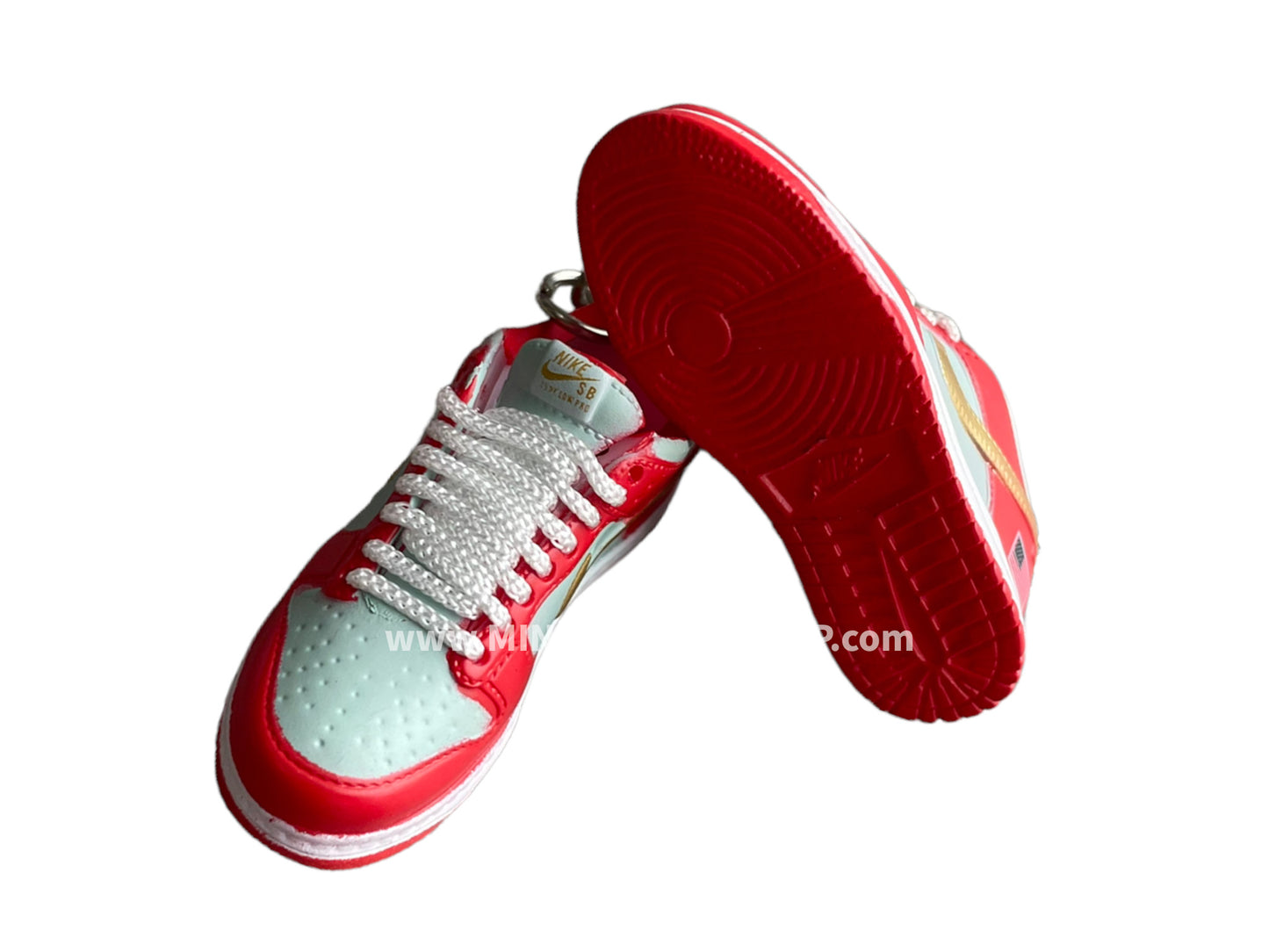 Mini sneaker keychain 3D Dunk - Pastel Blue Red