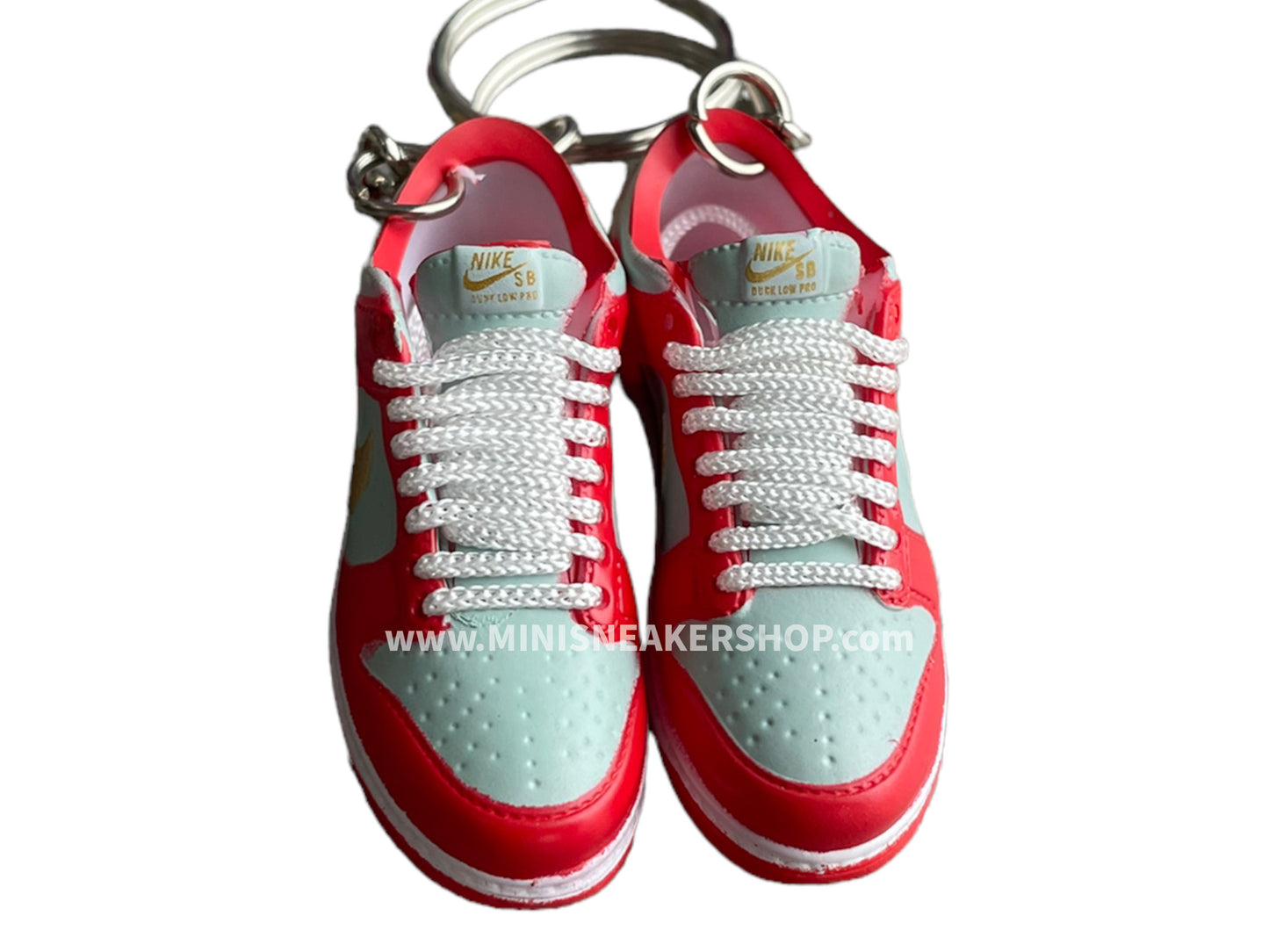 Mini sneaker keychain 3D Dunk - Pastel Blue Red