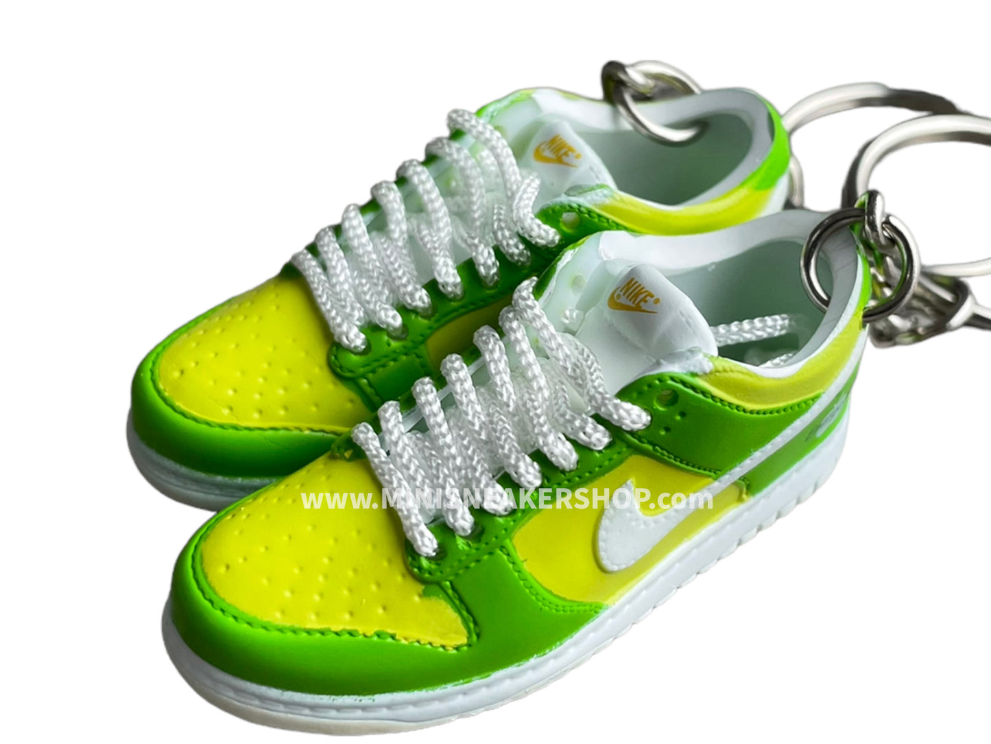 Mini sneaker keychain 3D Dunk -Lime Citrus